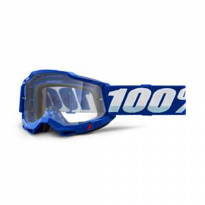 100% Accuri 2 Blue Clear Lens Motocross Goggles