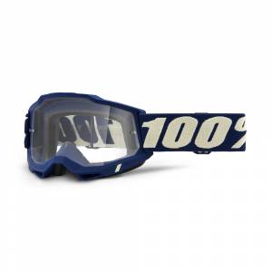 100% Accuri 2 Deepmarine Clear Lens Motocross Goggles