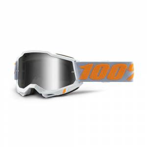 100% Accuri 2 Speedco Silver Mirror Lens Motocross Goggles