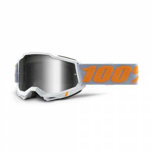 100% Accuri 2 Speedco Silver Mirror Lens Motocross Goggles