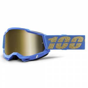 100% Accuri 2 Waterloo Gold Mirror Lens Motocross Goggles