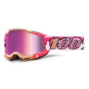 100% Accuri 2 Donut Pink Mirror Lens Motocross Goggles