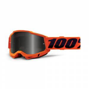 100% Accuri 2 Neon Orange Grey Smoke Lens Sand Goggles