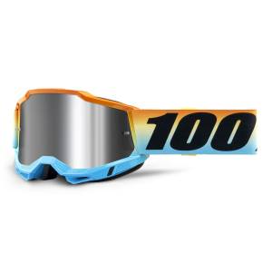 100% Kids Accuri 2 Sunset Flash Silver Mirror Lens Motocross Goggles