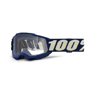 100% Kids Accuri 2 Deepmarine Clear Lens Motocross Goggles