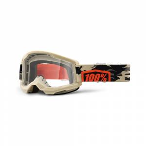 100% Strata 2 Kombat Clear Lens Motocross Goggles