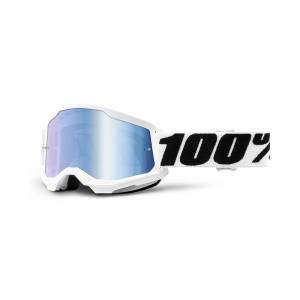 100% Strata 2 Everest Blue Mirror Lens Motocross Goggles