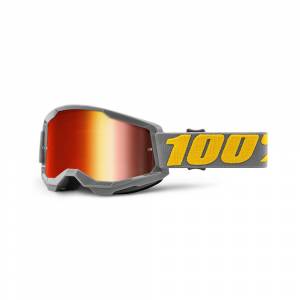 100% Strata 2 Izipizi Red Mirror Lens Motocross Goggles