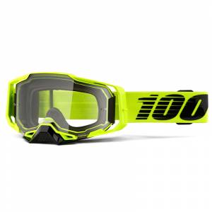 100% Armega Nuclear Citrus Clear Lens Motocross Goggles