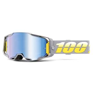 100% Armega Complex Blue Mirror Lens Motocross Goggles