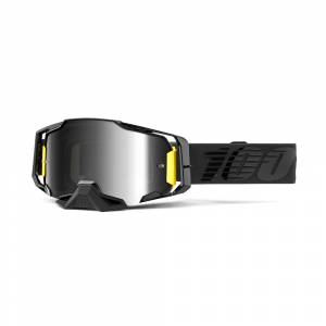 100% Armega Nightfall Silver Mirror Lens Motocross Goggles