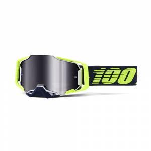 100% Armega Deker Silver Flash Mirror Lens Motocross Goggles