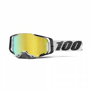 100% Armega Atmos Gold Mirror Lens Motocross Goggles