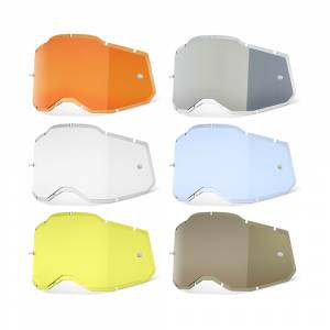 100% Racecraft 2 Accuri 2 Strata 2 Injected Replacement Goggle Lens