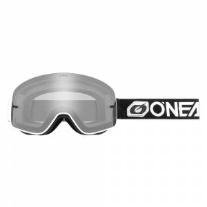 ONeal B-50 Force Black White Silver Mirror Lens Motocross Goggles