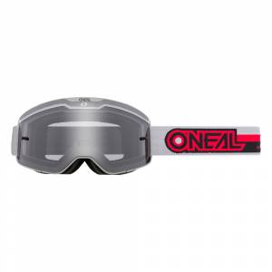 ONeal B-20 Proxy Grey Red Grey Lens Motocross Goggles