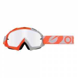ONeal B-10 Twoface Orange Grey Silver Mirror Lens Motocross Goggles