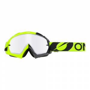 ONeal B-10 Twoface Black Neon Yellow Silver Mirror Lens Motocross Goggles