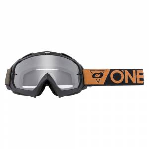 ONeal B-10 Speedmetal Black Brown Clear Lens Motocross Goggles