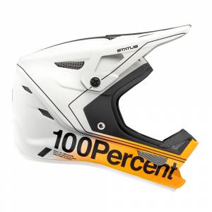 100% Status Carby Silver Mountain Bike Helmet