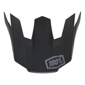 100% Trajecta Helmet Spare Peak - Black