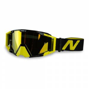 Nitro NV-100 Neon Yellow Gold Mirror Lens Motocross Goggle