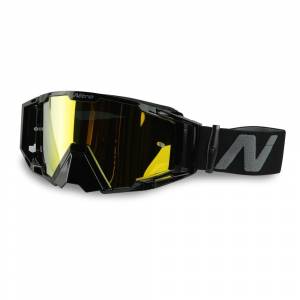 Nitro NV-100 Black Gold Mirror Lens Motocross Goggle