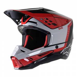 Alpinestars SM5 Beam Black Grey Red Motocross Helmet