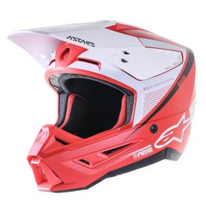 Supertech S-M5 Rayon Bright Red White Matt Helmet