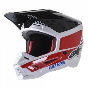 Alpinestars SM5 Speed White Dark Blue Red Motocross Helmet