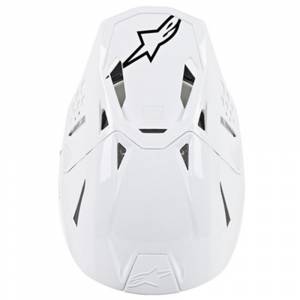 Alpinestars SM10/SM8 Solid White Motocross Helmet Peak