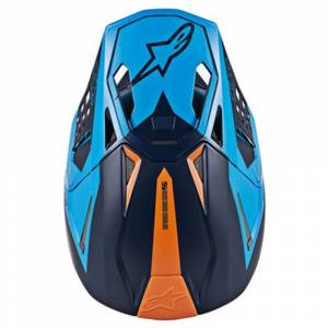 Alpinestars SM10 Meta Blue Motocross Helmet Peak