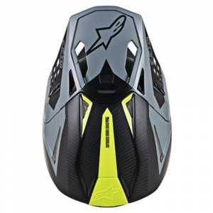 Alpinestars SM10 Meta Black Grey Motocross Helmet Peak
