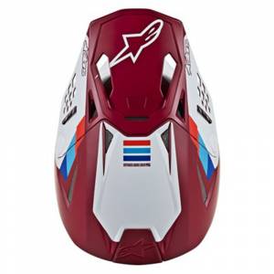 Alpinestars SM8 Contact Red Motocross Helmet Peak