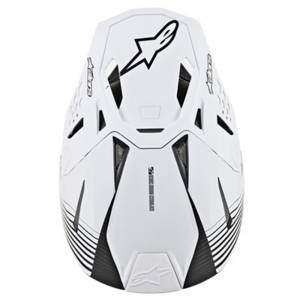 Alpinestars SM10 Dyno White Black Motocross Helmet Peak
