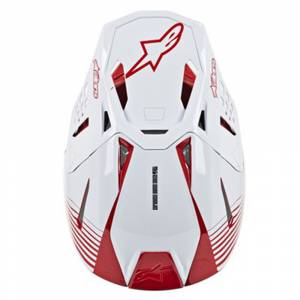 Alpinestars SM10 Dyno White Red Motocross Helmet Peak