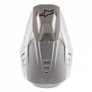 Alpinestars SM5 Solid White Motocross Helmet Peak