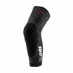 100% Teratec Grey Heather Black Knee Guard