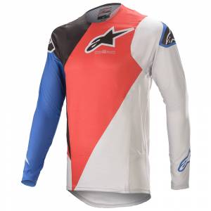 Alpinestars Supertech Blaze Bright Red Blue Motocross Jersey