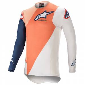 Alpinestars Supertech Blaze Orange Dark Blue Motocross Jersey