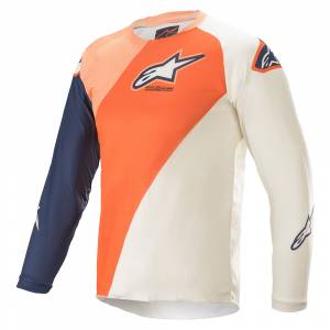 Alpinestars Kids Racer Blaze Orange Dark Blue Motocross Jersey