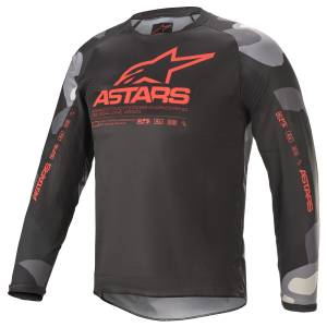 Alpinestars Kids Racer Tactical Grey Camo Red Motocross Jersey
