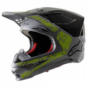 Alpinestars Supertech SM8 Triple Silver Black Yellow Motocross Helmet