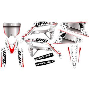 UFO Stardust Honda CRF MX Graphics Kit - White