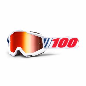 100% Accuri AF066 Red Mirror Lens Motocross Goggles