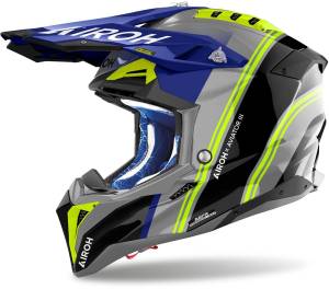 Aviator 3 Hima Motocross Helmet Blue Yellow