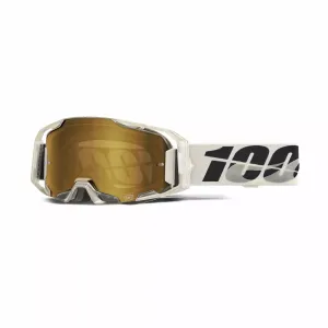 100% ARmatic Goggles Best - Mirror True Gold Lens for Motocross & BMX