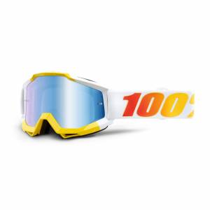 100% Accuri Astra Blue Mirror Lens Motocross Goggles