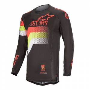 Alpinestars Techstar Venom Black Red Fluo Yellow Fluo Motocross Jersey