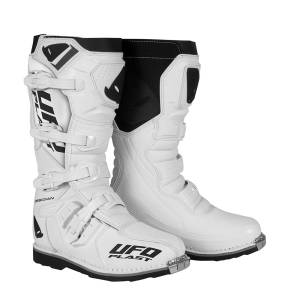 UFO Obsidian White Motocross Boots